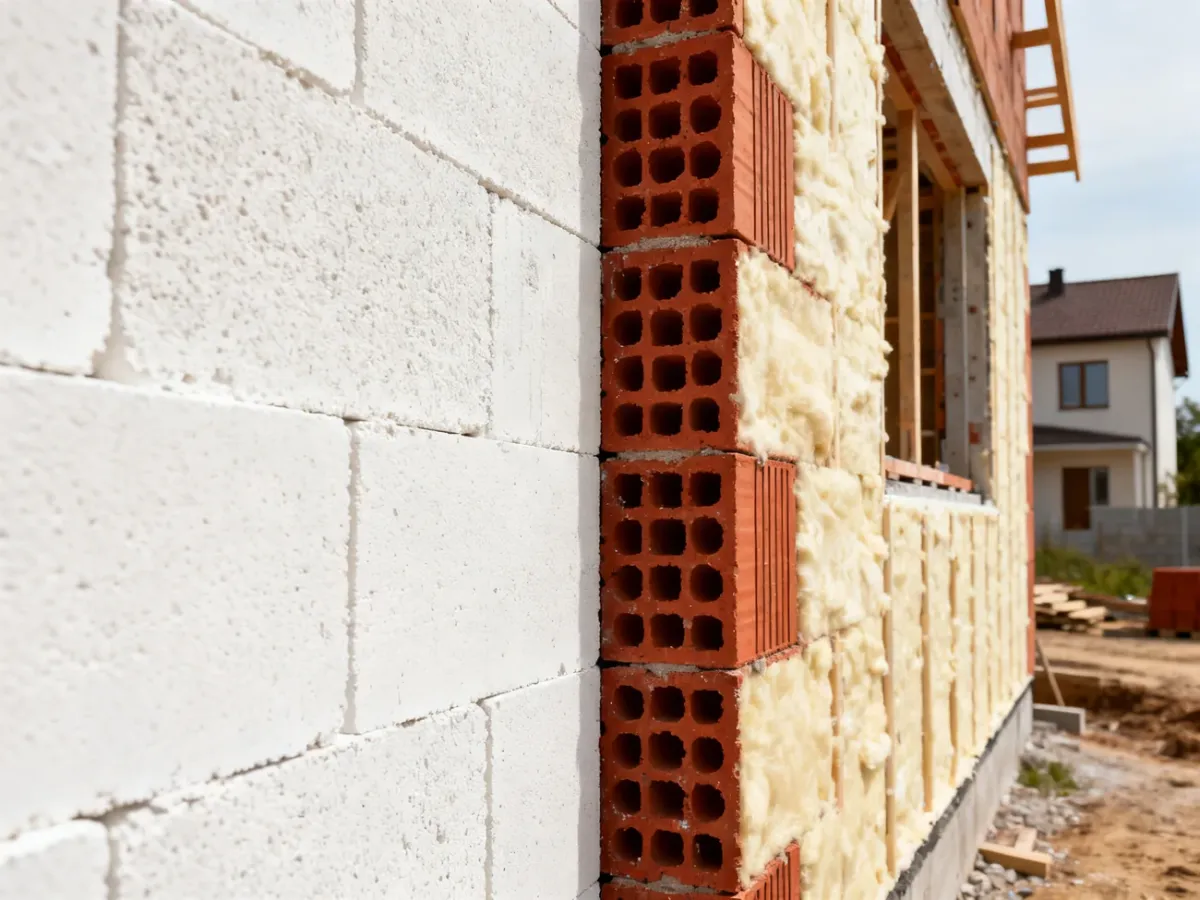 Porównanie ściany z bloczków silikatowych i pustaków ceramicznych podczas budowy domu