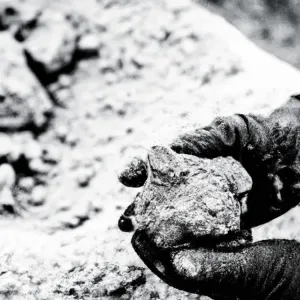 Porównanie surowego tynku cementowego oraz wygładzonej powierzchni ściany z narzędziami do prac wykończeniowych.