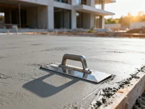 Porównanie białej i grafitowej płyty styropianowej o różnej strukturze, zestawionych na placu budowy.