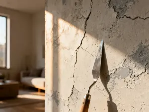 Stos czerwonych dachówek ceramicznych na palecie, przygotowanych do montażu na dachu domu w słoneczny dzień.
