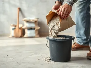 Czarna folia kubełkowa zamontowana na ścianie fundamentowej budynku w trakcie prac izolacyjnych.