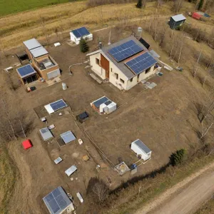 Próbki materiałów budowlanych, takich jak beton, stal, drewno i cegła, ułożone na industrialnym stole warsztatowym.